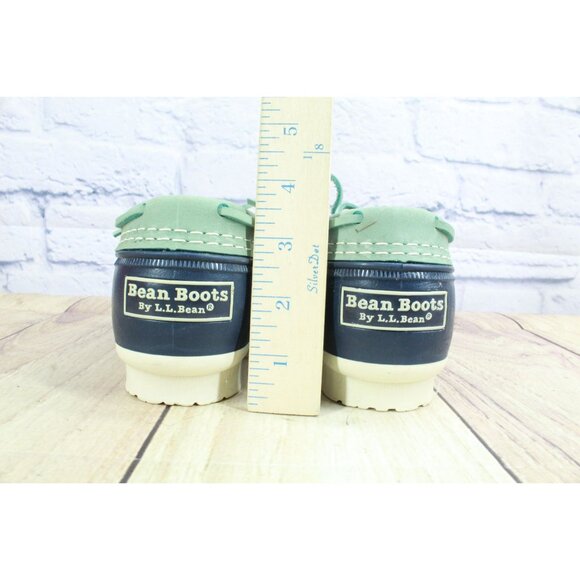 LL Bean Women's Blue Rubber Unlined Moccasin Low Ankle Duck Boots Size 6 M - Picture 6 of 10